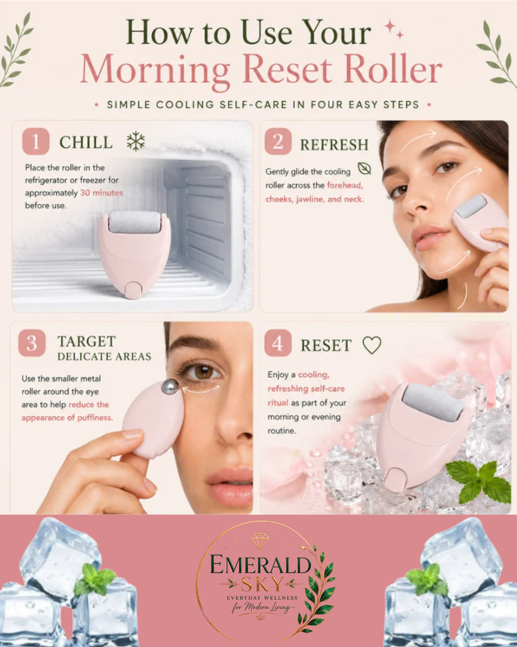 Emerald Sky Morning Reset Cooling Roller